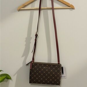 Nine West Brown and Red Crossbody Bag